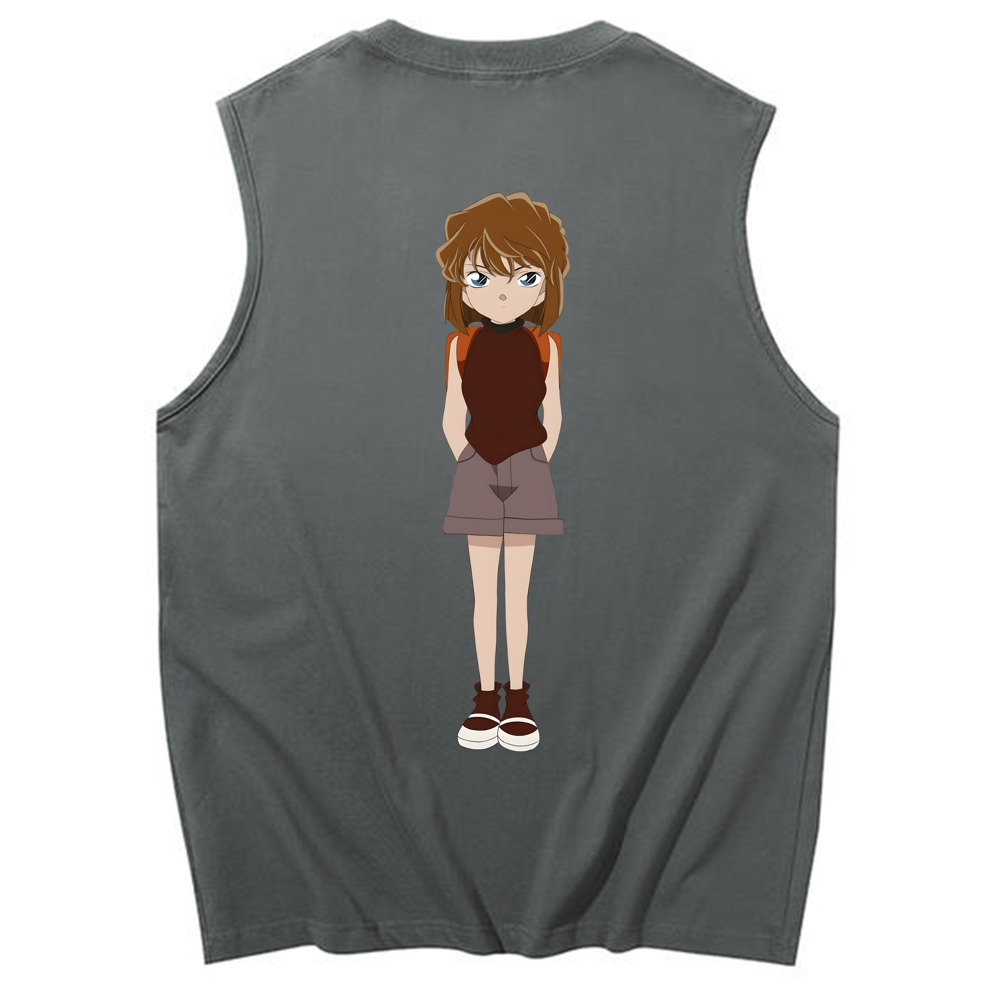 （画像用） 名探偵コナン 灰原 哀 はいばら あい Detective Conan Anita Hailey、Vi Graythorn Haibara Ai コットン100％タンクトップ（背面プリント）